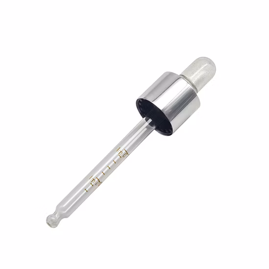 Gotero de vidrio con tapa de gotero cosmético de pipeta de vidrio de calibración